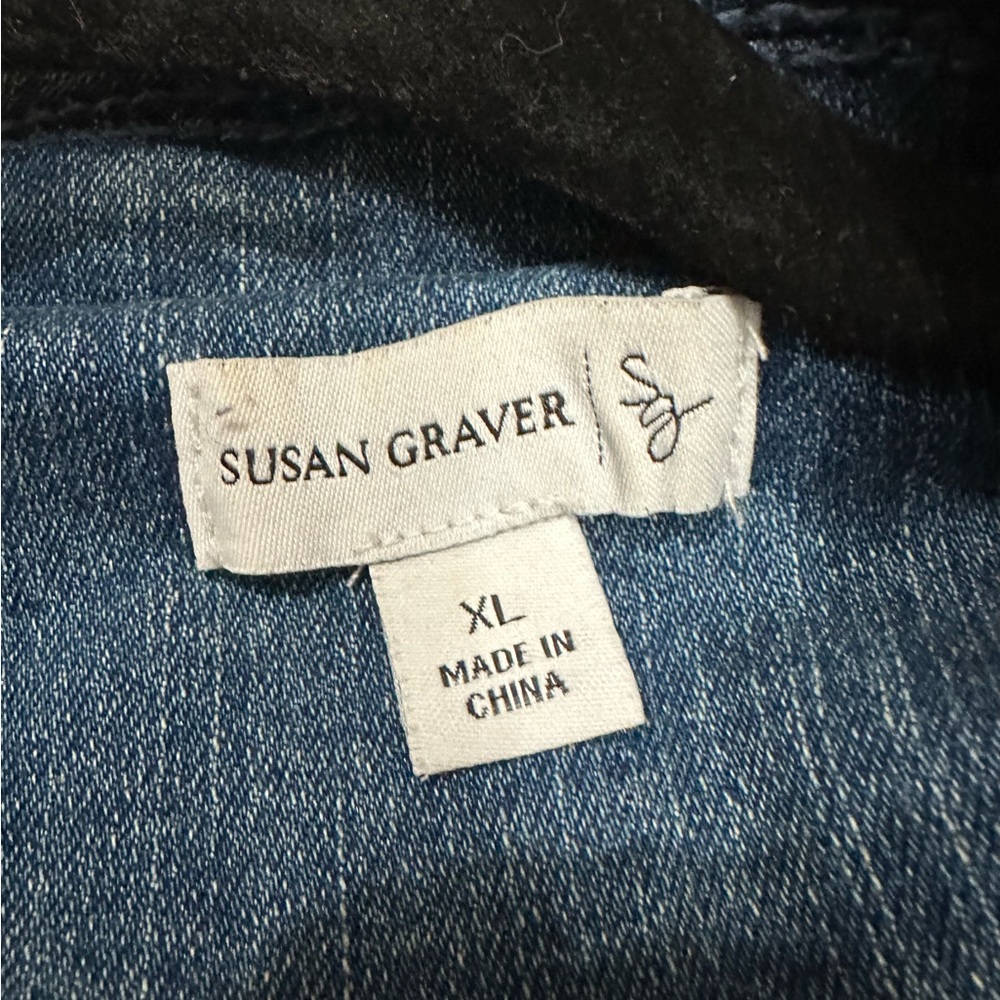 Susan Graver Blue Jean Jacket - Picture 2 of 5